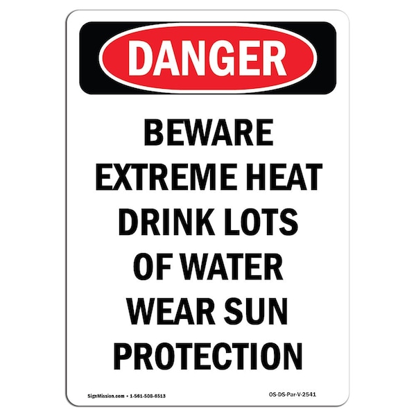 Safety Sign, OSHA Danger, 5" Height, Do Not Access High Voltage, Portrait, 10PK